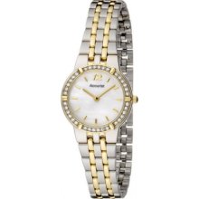 LB1738P Accurist Ladies Core Classic Crystals Silver Gold Watch