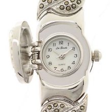 Lee Sands Mother-of-pearl And Marcasite Watch