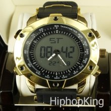 Light Alarm Bullet Band Watch Designer Sporty Casual Look Hip Hop Puff Daddy