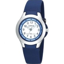 Lorus Boys Round Dial Blue Strap Fashion Watch â€“ R2307fx9