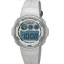 Lorus Ladies Digital White Silicon Watch