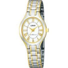 Lorus Ladies Wristwatch..white Face...band Type: Two Tone Case..