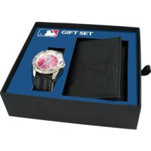 Los Angeles Angels Of Anaheim Sport Watch And Wallet Gift Set - Mlb-wwg-laa