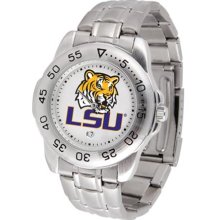 Louisiana State LSU Tigers Mens Sports Steel Watch