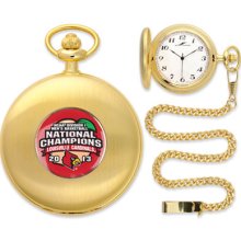 Louisville Cardinals 2013 NCAA Basketball National Champions Pocket Watch - Gold Finish Sun Time