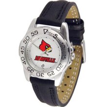 Louisville Cardinals Womens Leather Wrist Watch