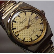 Lucerne Electra Men's Gold Calendar Watch w/ Bracelet