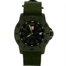 Luminox Black Ops Carbon 45mm 8800 Series Watch Black/Olive/PC Carbon-Sig PU Strap, One Size