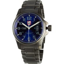 Luminox Field Atacama Day Date 42mm 1820 Series Watch Blue/Grey/IP Gun Metal, One Size