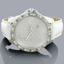 Luxurman Watches Mens Color Diamond Watch 2.50ct