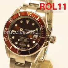 Luxury Men Swiss Watches Automatic Mechanical Dive Stainless Steel B