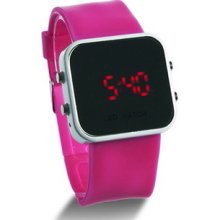 Luxury Sport Style Led Digital Watch Mirror Surface Silicone For Lady Men Fx833