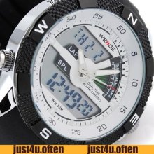 Man Fashion Quartz Wrist Watch Sport Style Dual Time Display Multi-function