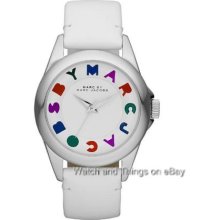 Marc By Marc Jacobs Bubble White Patent Leather Color Ladies Watch Mbm1190