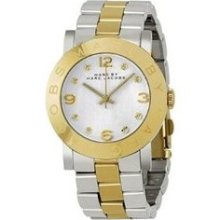 Marc By Marc Jacobs Amy Silver Dial Two Tone Gold Plated Women's Watch Mbm3139