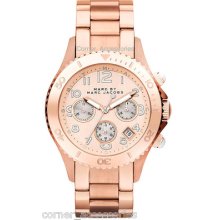 Marc By Marc Jacobs Ladies Mbm3156 Chrono Rosegold Band Watch