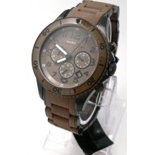 Marc By Marc Jacobs Mbm2582 Rock Chronograph Brown Calendar Watch In Box