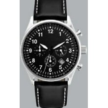 Matsuda Select Men`s Ms-860 Series Watch W/ Leather Strap & Contrast Stitch