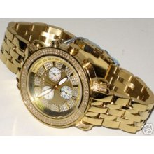 Men 2ct Yellow Gold Tyler Joe Rodeo Diamond Watch Jty1