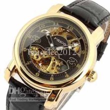 Men Leather Luxury Automatic Watches China Brand Mechanical Sport Di