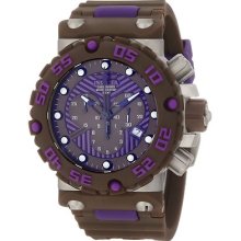 Menâ€™s Invicta Nitro Quartz Chronograph Brown And Purple Poly Watch 10044