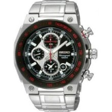 Menandamp;apos;s Stainless Steel Black Dial Alarm Chronograph - Watch