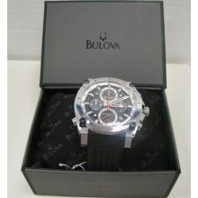 Mens Bulova Precisionist Champlain Watch 98b172 Chronograph Date Msrp $699