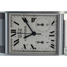 Mens Cartier Tank Francaise Chronograph Watch In Stainless Steel