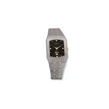 Mens Chisel Tungsten Gold-plated Accent/Black Dial 29x40mm Watch