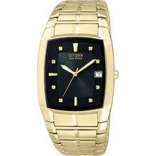 Mens Citizen Ecodrive Dress Collection Watch Golden Stainless Steel (bm6552-52e)