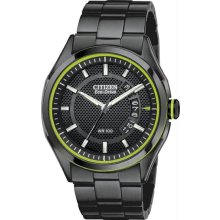 Men's Drive Stainless Steel Case and Bracelet Black Dial Date Display