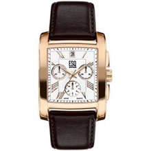 Men's ESQ Movado Prescott Rose Gold Square Chronograph Watch with