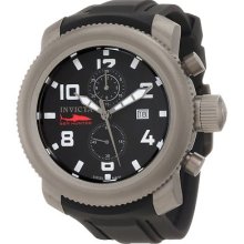 Mens Invicta Russian Diver Swiss Made Chronograph Black Gunmetal Ip Watch