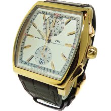 Men's Iwc Da Vinci 376402 18k Yellow Gold Automatic Chronograph Watch