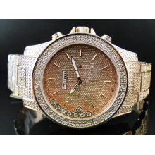 Mens Joe Rodeo Jojo Jojino 105 Genuine Rose Gold Diamond Watch 1.05 Ct Mj-1006c