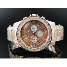 Mens Joe Rodeo Jojo Jojino 105 Genuine Rose Gold Diamond Watch 1.05 Ct Mj-1006a