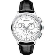 Men's Movado Circa Chronograph Watch with White Dial (Model: 0606575)