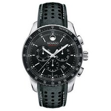 Men's Movado Series 800 Chronograph Watch with Black Dial (Model: