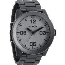 Men's Nixon The Corporal SS Watch in Matte Black/Matte Gunmetal