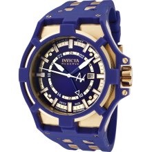 Men's Reserve Akula GMT Blue Dial Blue Polyurethane