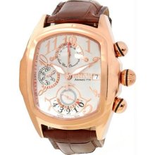 Men's Reserve Lupah Automatic Chronograph Stainless Steel Case Leather Bracelet