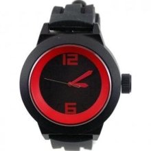 Men's Silicon Geneva Watch Japan Movement Black/Red( A Must To Have )