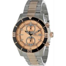 Men's Specialty Chronograph Stainless Steel Case and Bracelet Rose Gold Tone Dia