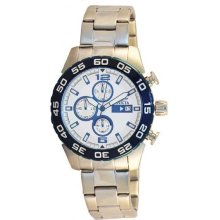 Men's Specialty Chronograph Stainless Steel Case and Bracelet Silver Tone Dial