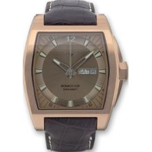 Men's Tng Monaco Cup Watch With Brown Leather Strap Tg667.30572.05pv