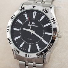 Mens Watches Elegance Stainless Steel Simple Three Hand Dial Fashion Quartz