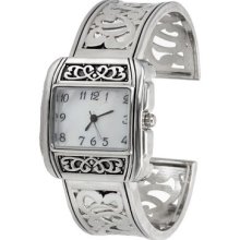 Merona By Fmd Mother Of Pearl Dial Ladies Bangle Bracelet Cuff Watch