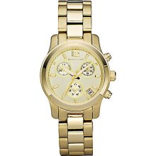 Michael Kors Mk5384 Womens Gold Chronograph Dial Analog Quartz Watch