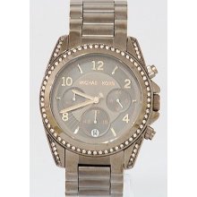 Michael Kors Mk5493 Mk-5493 Runway Stainless Steel Brown Analog Watch