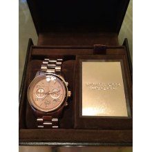 Michael Kors Paris Limited Edition Diamond Runway Rose Gold Watch Mk5716